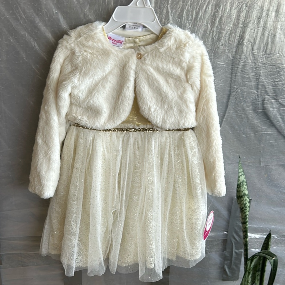 Nannette Kids, beautiful white Dress new, size 3T